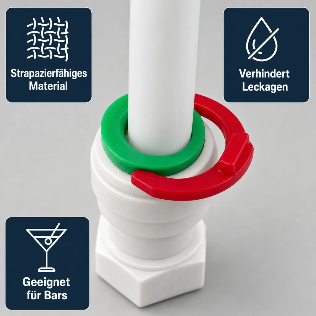 Sicherungsring für 1/2" Schlauch/Steckverbinder - für Bierleitungen & Zapfanlagen