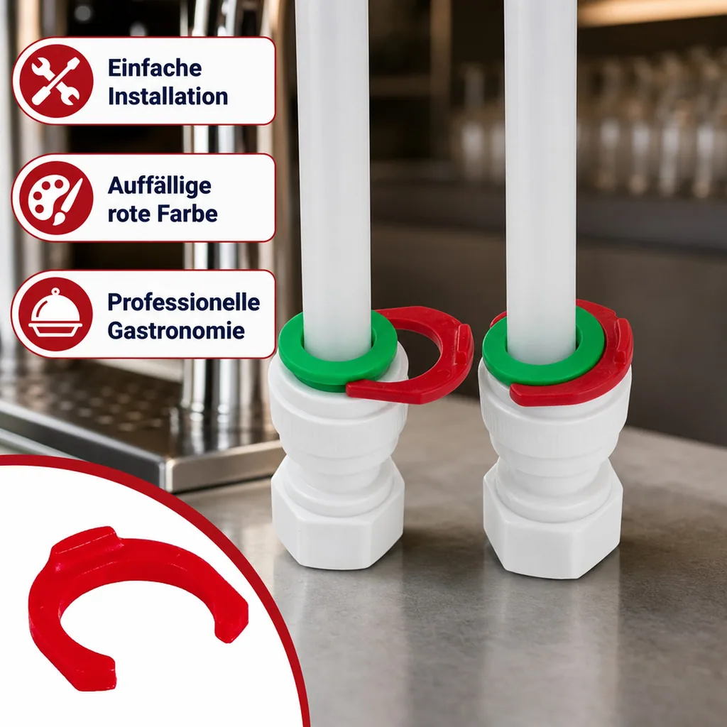 Sicherungsring für 1/2" Schlauch/Steckverbinder - für Bierleitungen & Zapfanlagen