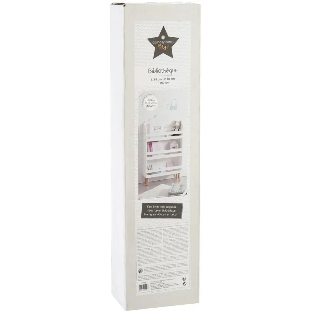 NL Schrank mit Wolfsmotiv - 58x100x18 cm - weiß