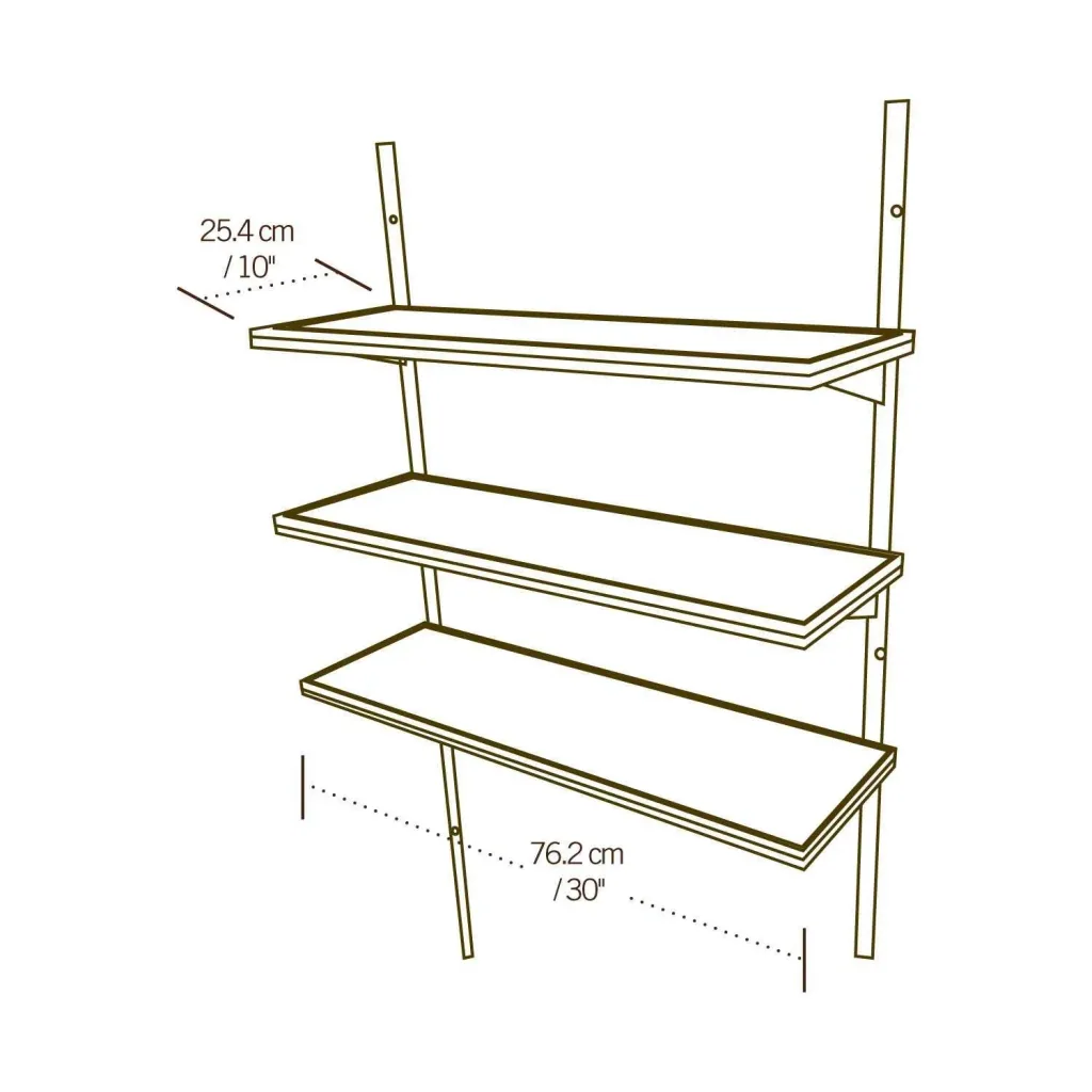 Lifetime Regal 3er Set 76,2×25,4×2,5 cm Anthrazit – stahlverstärkt, für Lifetime-Gerätehäuser