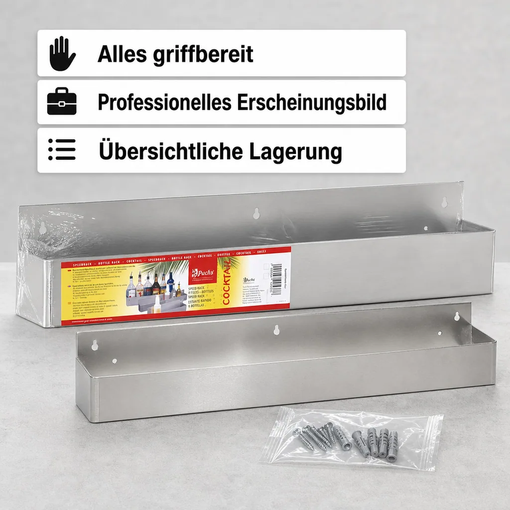Flaschenregal, Speed Rack für 8 Flaschen, Profi-Flaschenhalter