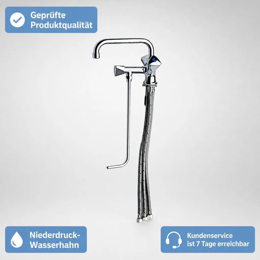 Wasserhahn, Küchenarmatur, Wasserarmatur - Mischbatterie für 1 Becken, Niederdruck