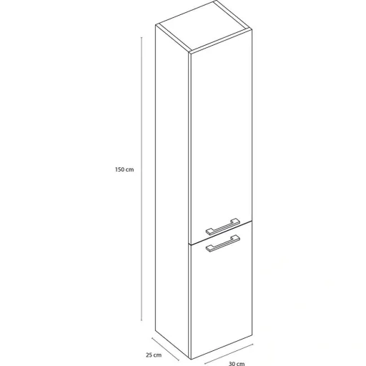 Shallow Bade Hoher Schrank links/rechts anthrazit fsc