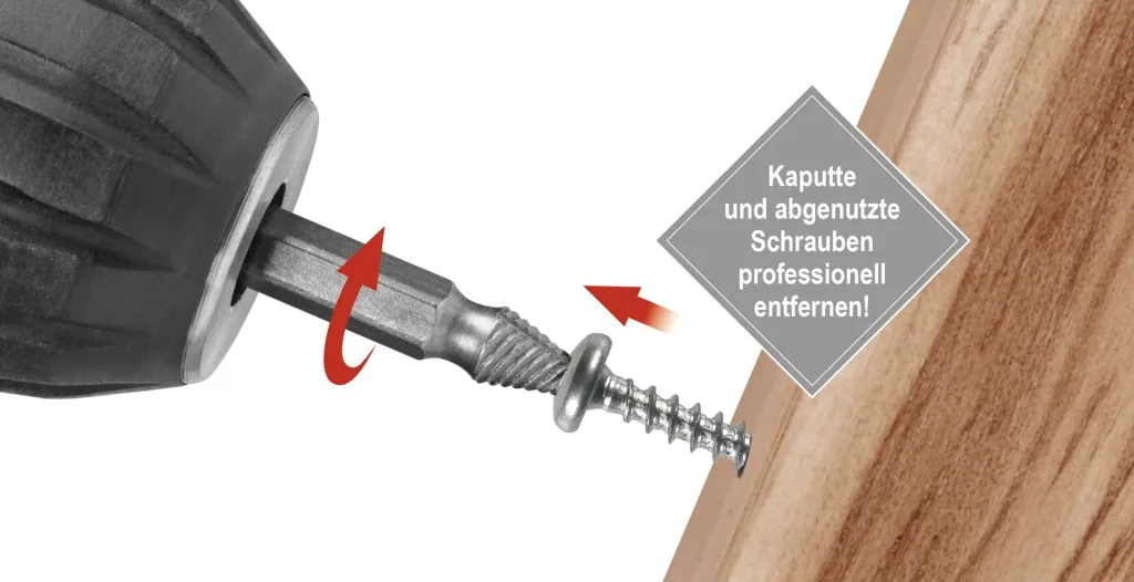 Schraubenentferner-Set 4-teilig