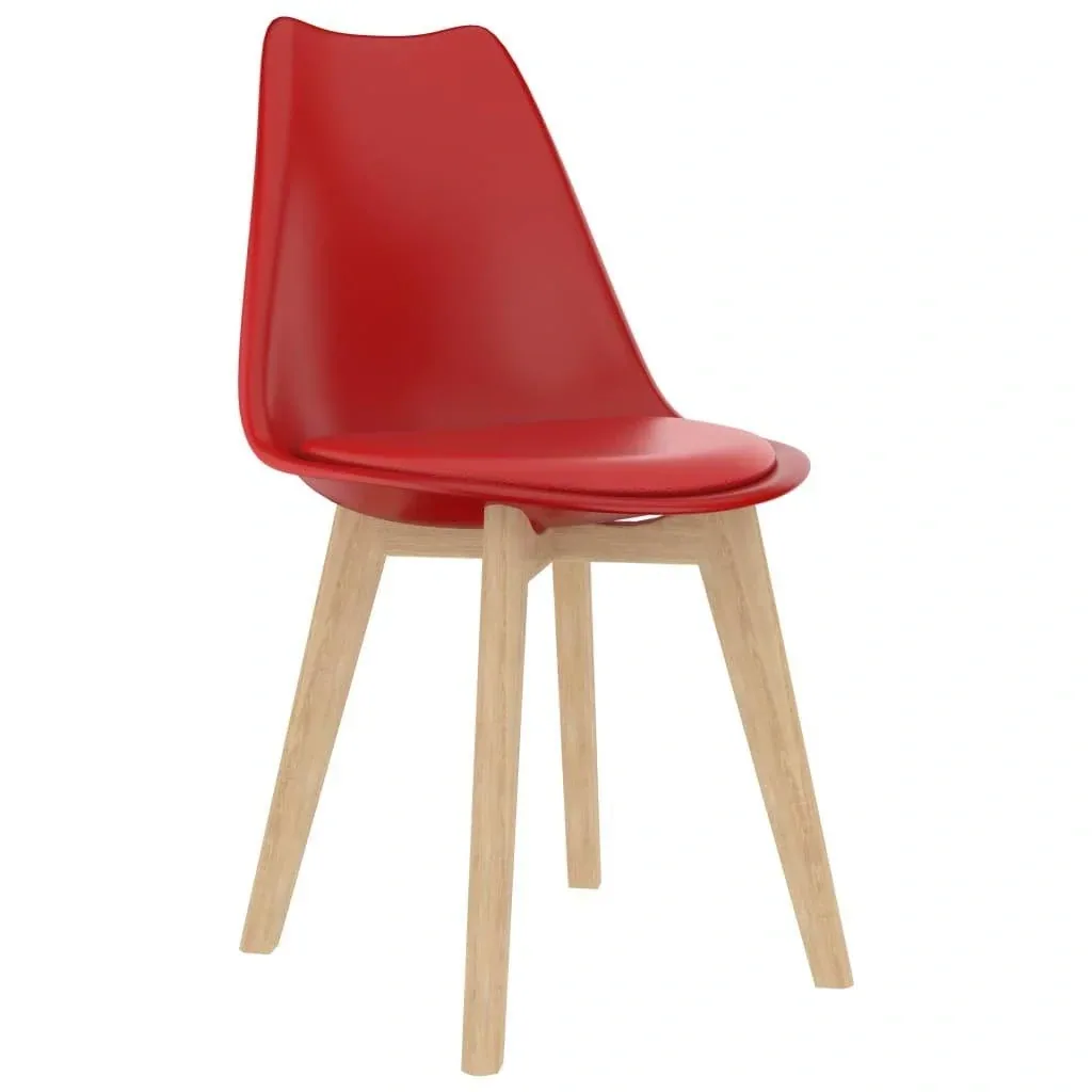 Esstischstühle 2tlg. Kunststoff rot