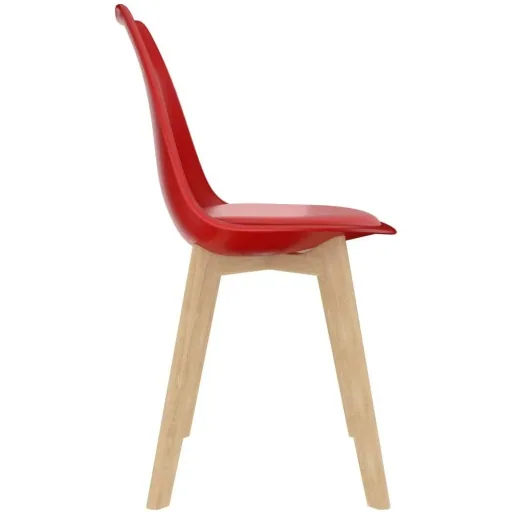 Esstischstühle 2tlg. Kunststoff rot