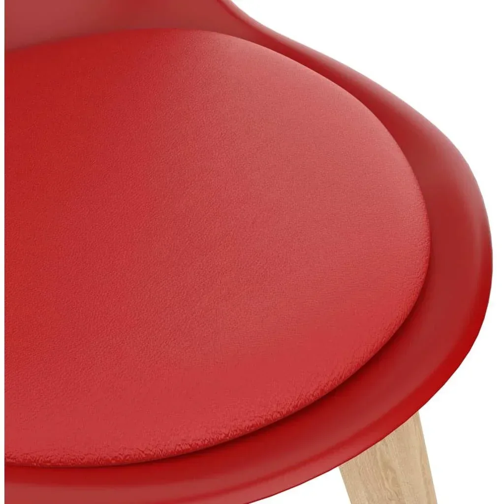 Esstischstühle 2tlg. Kunststoff rot