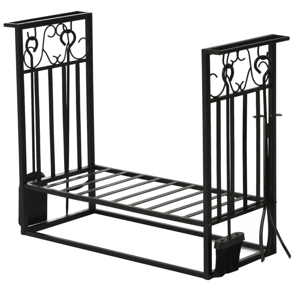 Brennholzstandard mit Brennholzzubehör erhöht Stahl