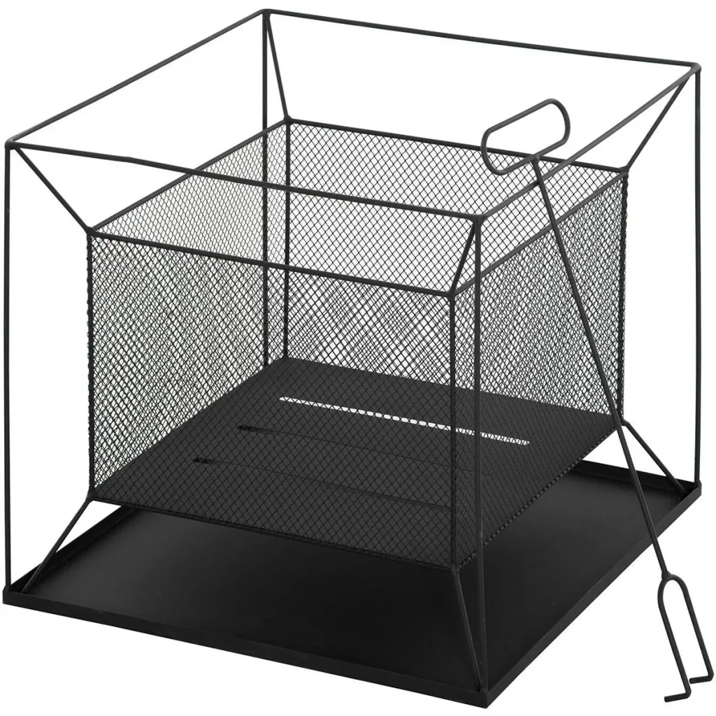 Feuerkorb modern schwarz 45 x 45 x 43 cm
