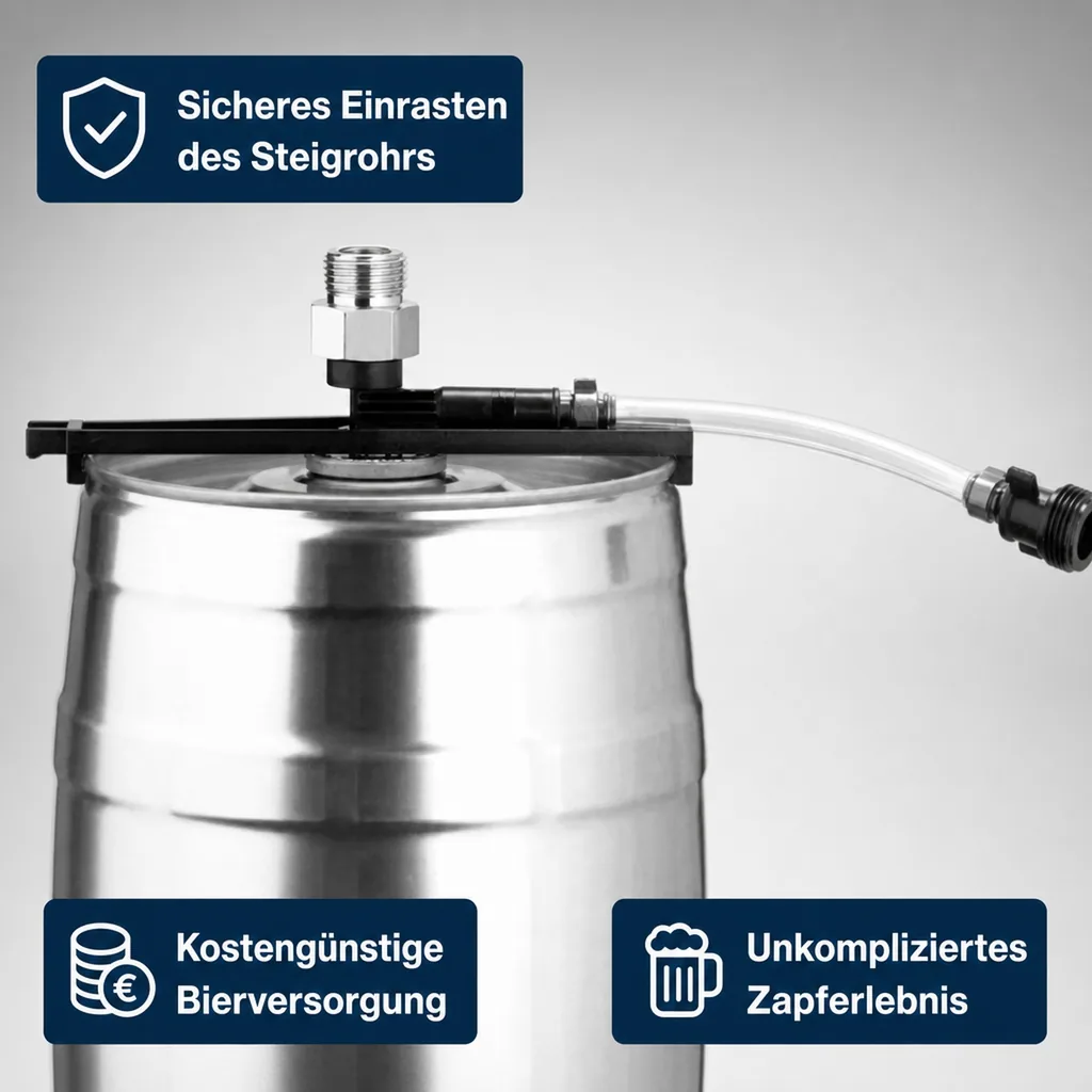 Adapter zum Anschluss von 5 Liter Dosen an normale Zapfanlagen - Flexi Tap 3/4" CO2-Anschluß