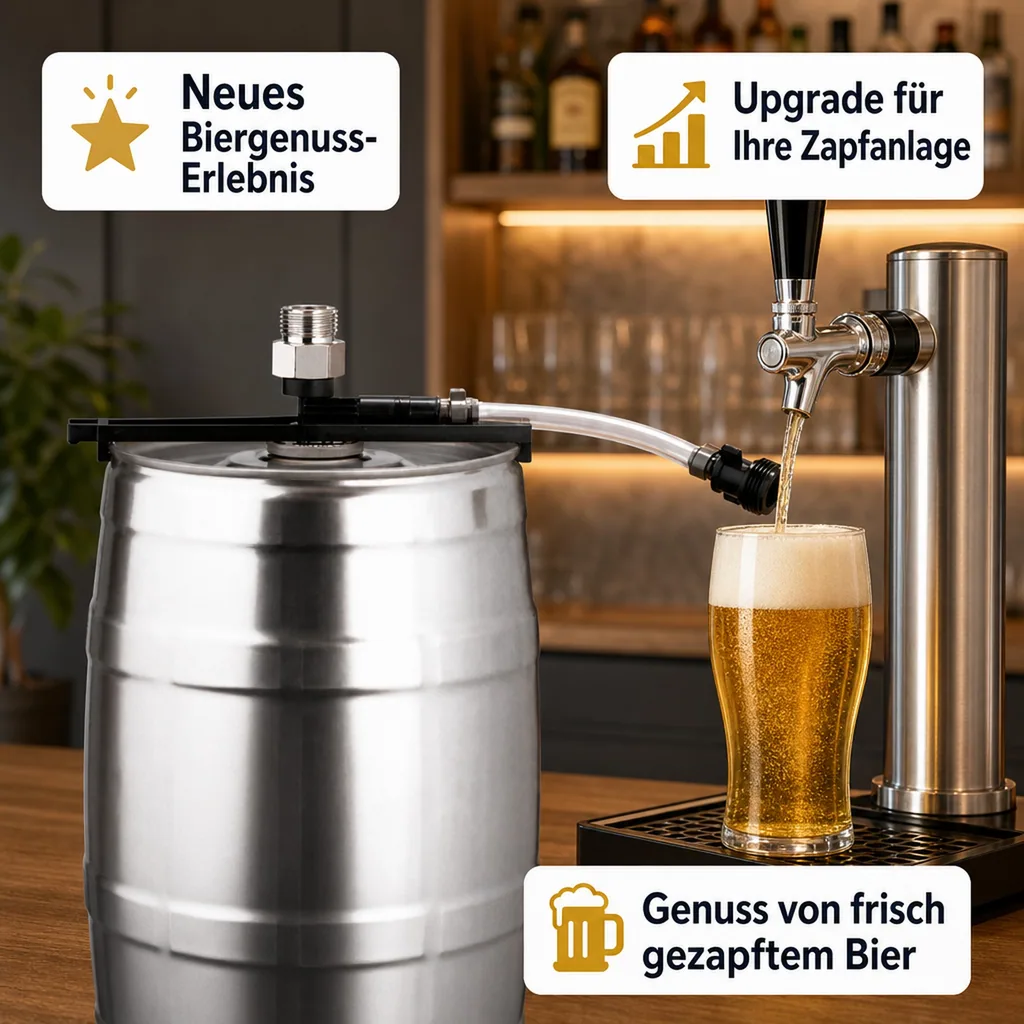 Adapter zum Anschluss von 5 Liter Dosen an normale Zapfanlagen - Flexi Tap 3/4" CO2-Anschluß