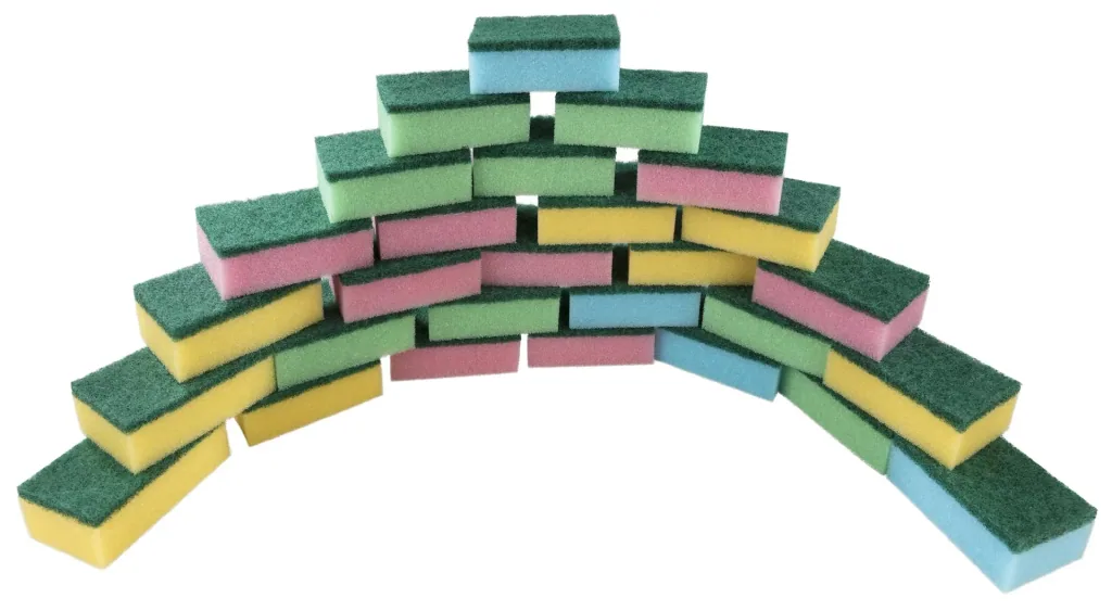 Spül- und Reinigungs-Schwamm-Set, Topf-Reiniger, Bunt, 28-teilig