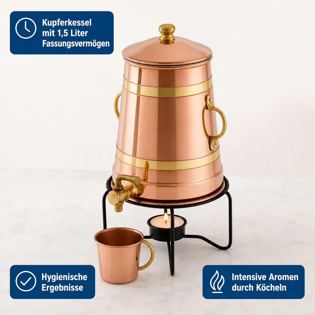 Wasserkocher, Kupfer Teekanne, Heating Kettle 1,5L