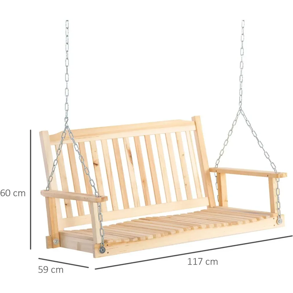 Gartenschaukel für 2 Personen 117 cm 69 cm x 60 cm
