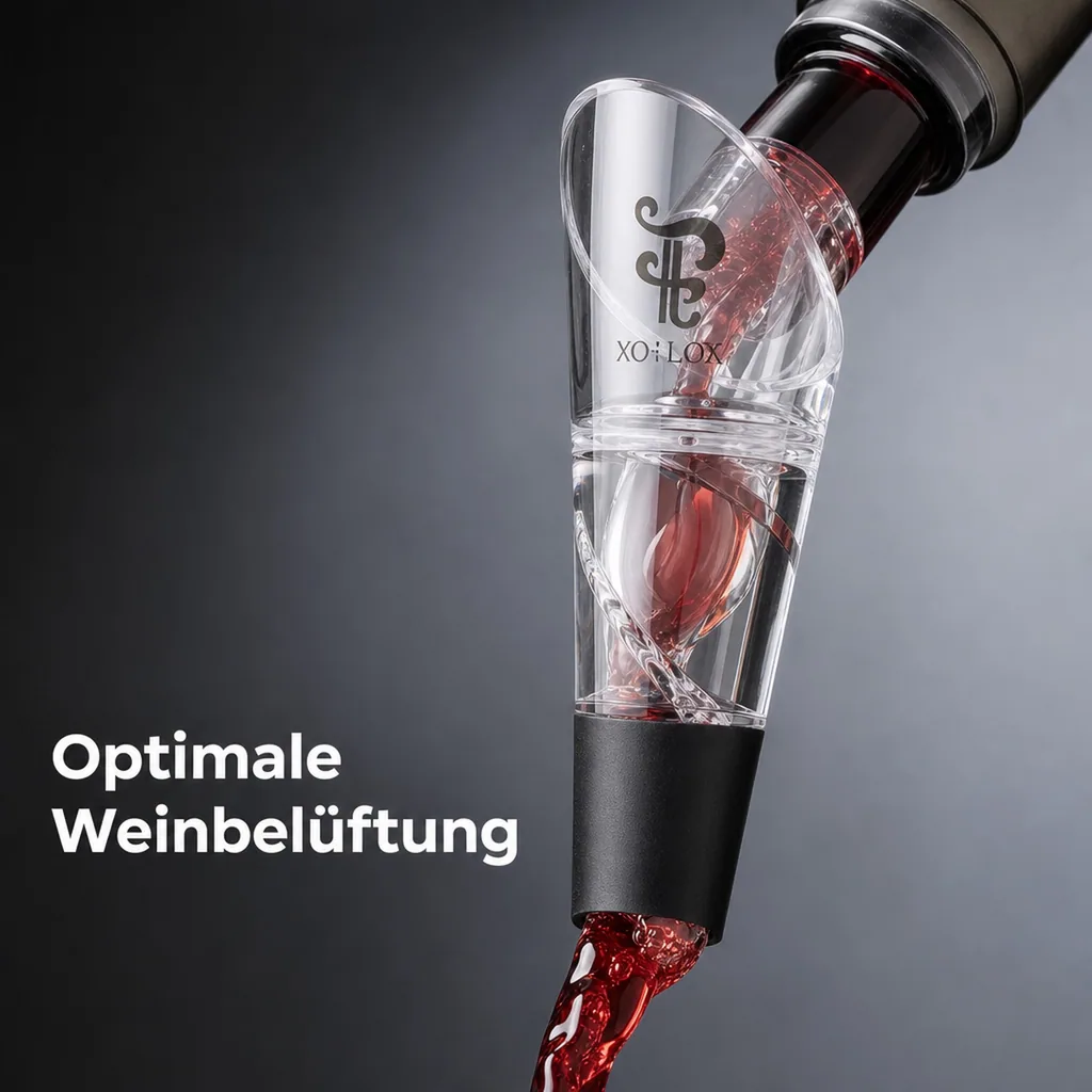 Weinbelüfter, Weinausgießer - Tourbillon, mit strudelnder Belüftung