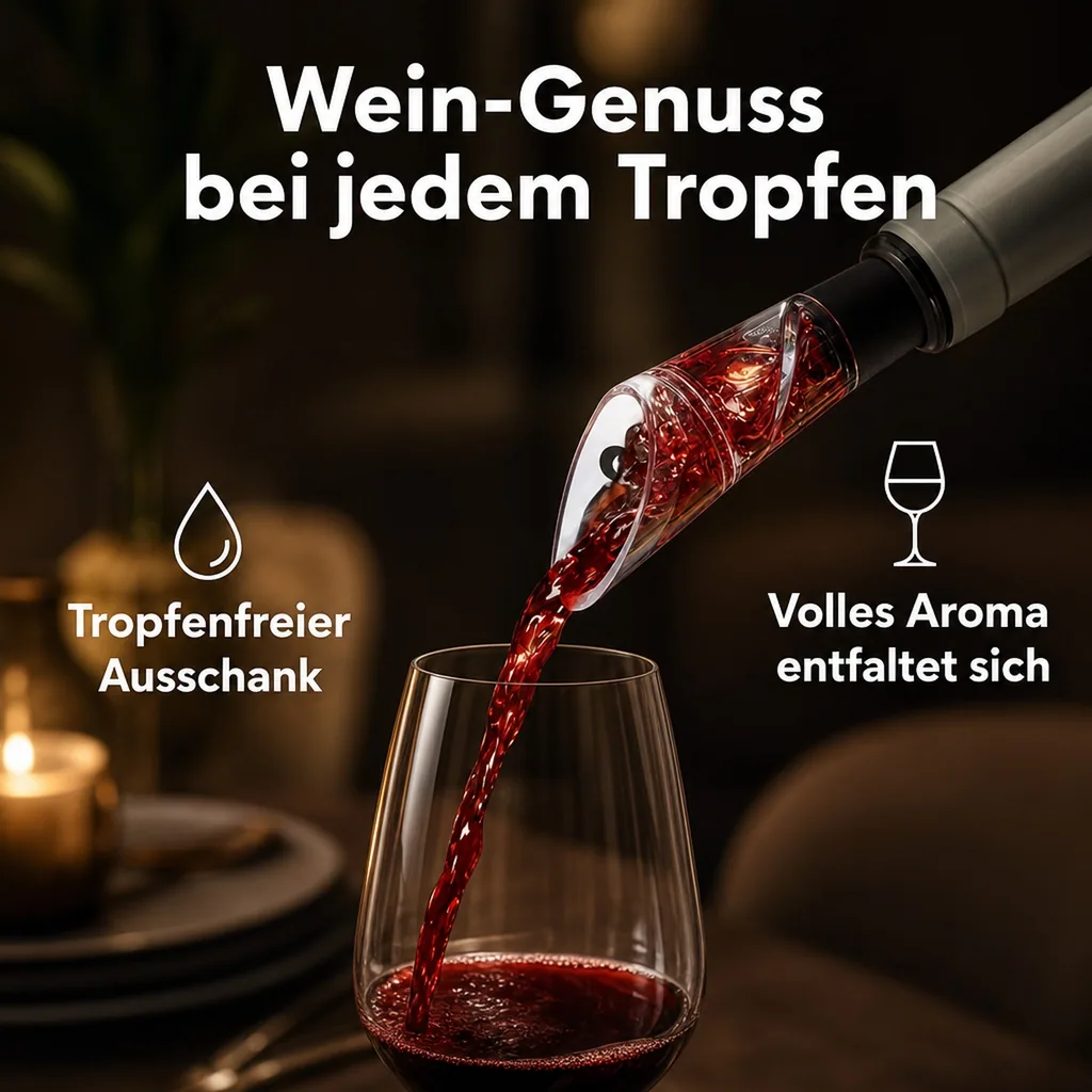 Weinbelüfter, Weinausgießer - Tourbillon, mit strudelnder Belüftung