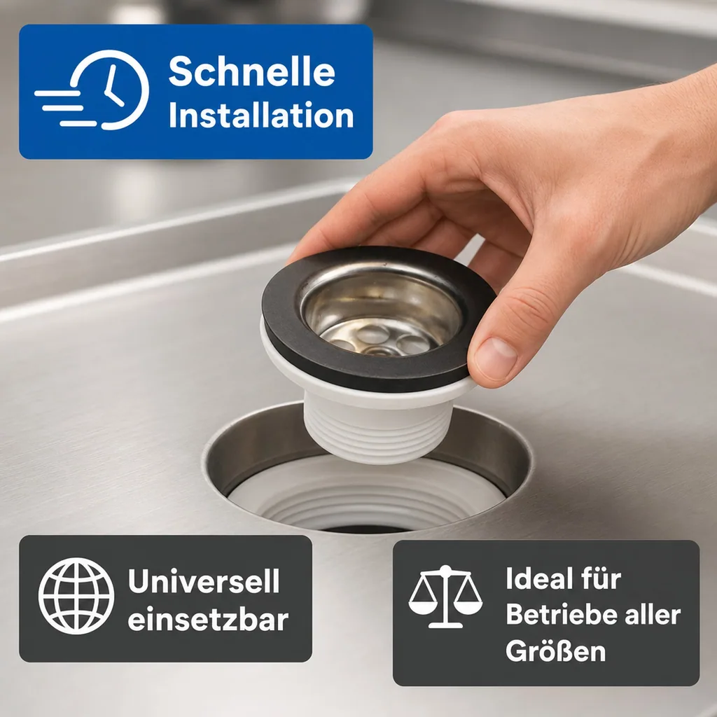 Ablaufventil 1 1/2 Zoll für Spülbecken und Spülwannen