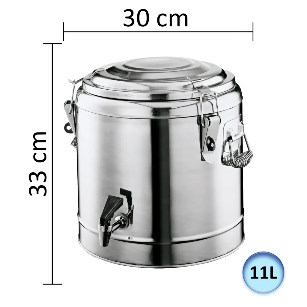 Thermobehälter, Thermogetränkebehälter, Getränkebehälter mit Zapfhahn - 11L