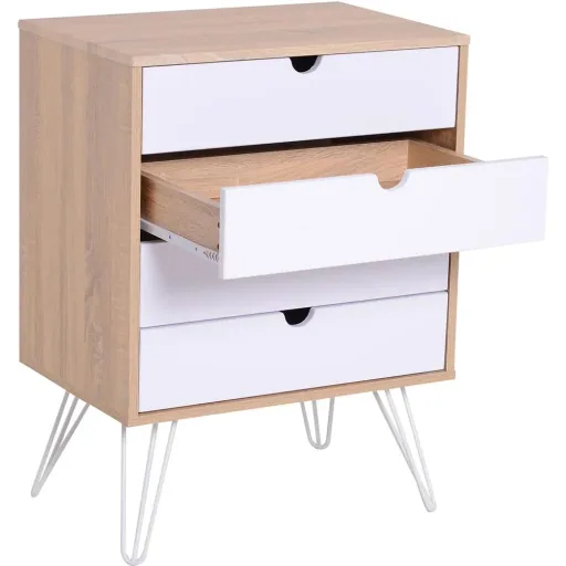 Nachttisch Nachtschrank Beistellstisch Flurkommode Konsole 4 x Schublade