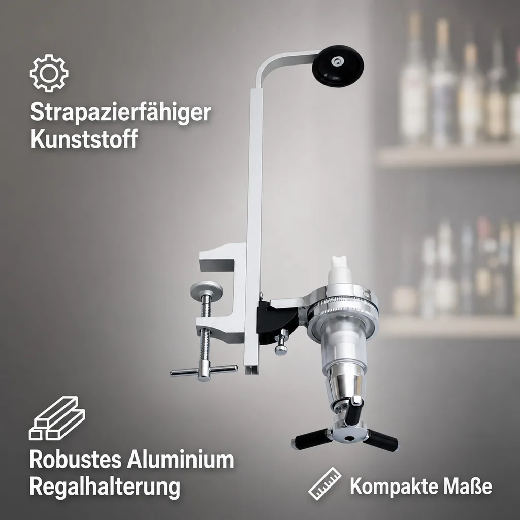 Portionierer, Flaschen - Regalhalterung 2,0 cl (20 ml) für Flaschen 0,7 - 1,0 Liter - Platzsparend mit Regalhalter