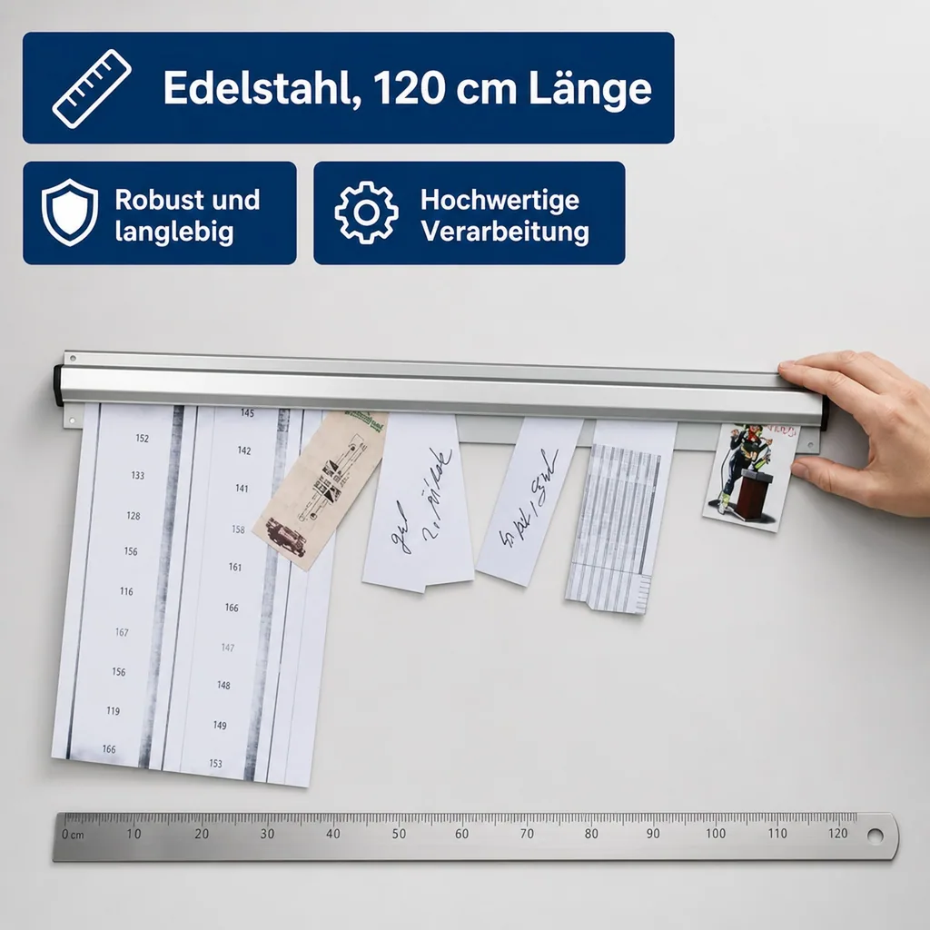 Bonleiste, Bonhalter - Edelstahl 120cm