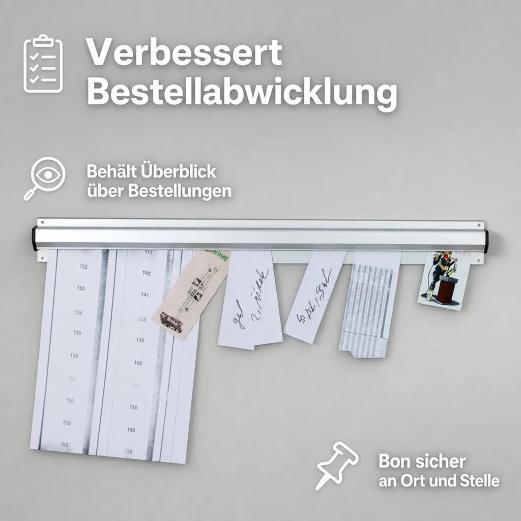 Bonleiste, Bonhalter - Edelstahl 120cm
