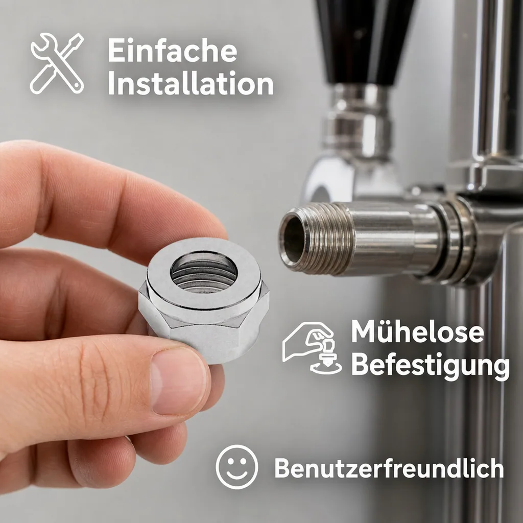 Sechskantmutter 3/4 Zoll für Co2 Schlauch