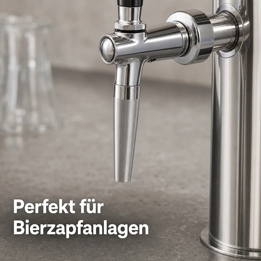 Auslaufstutzen, Auslauftülle für Kompensatorhahn ( Artikel ID: 71 und 832), CNS