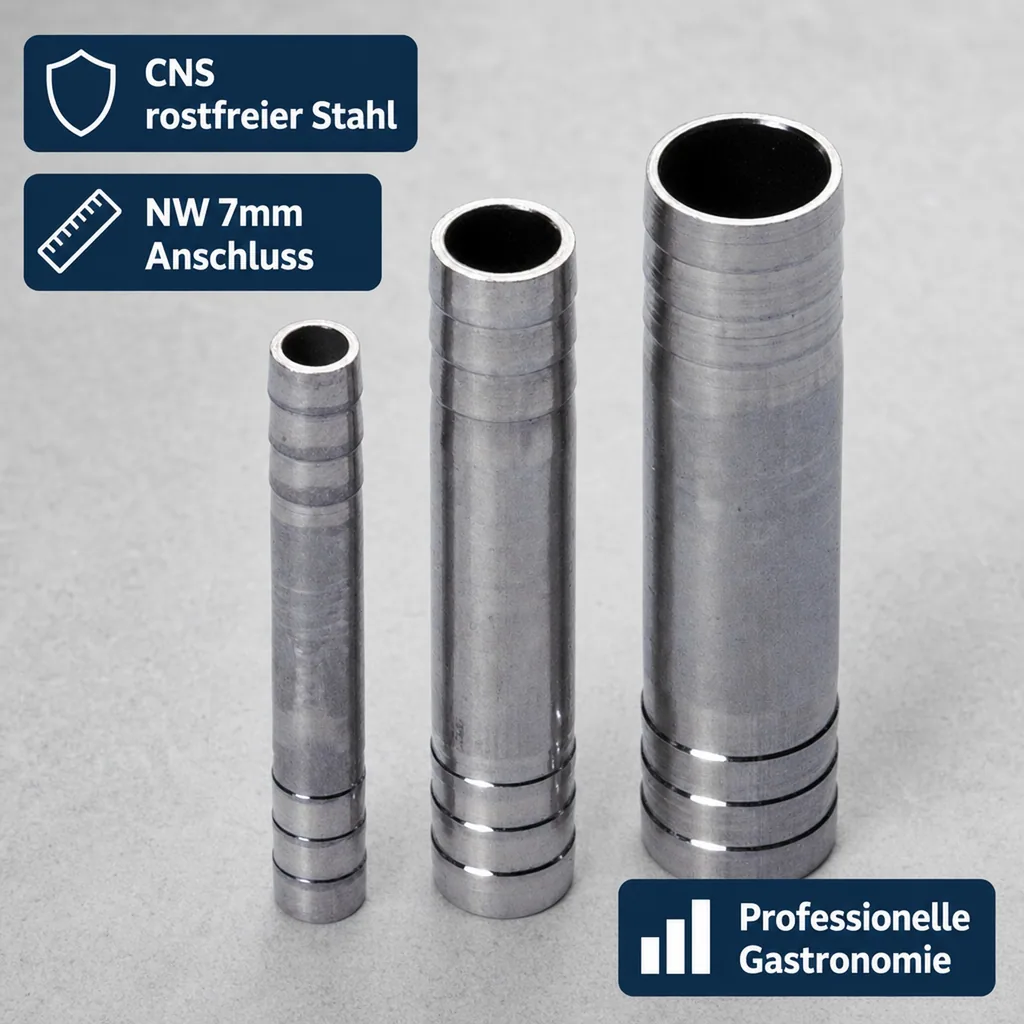 Doppel-Bierschlauchtülle CNS (NW 7mm) - Für professionelle Zapfanlagen