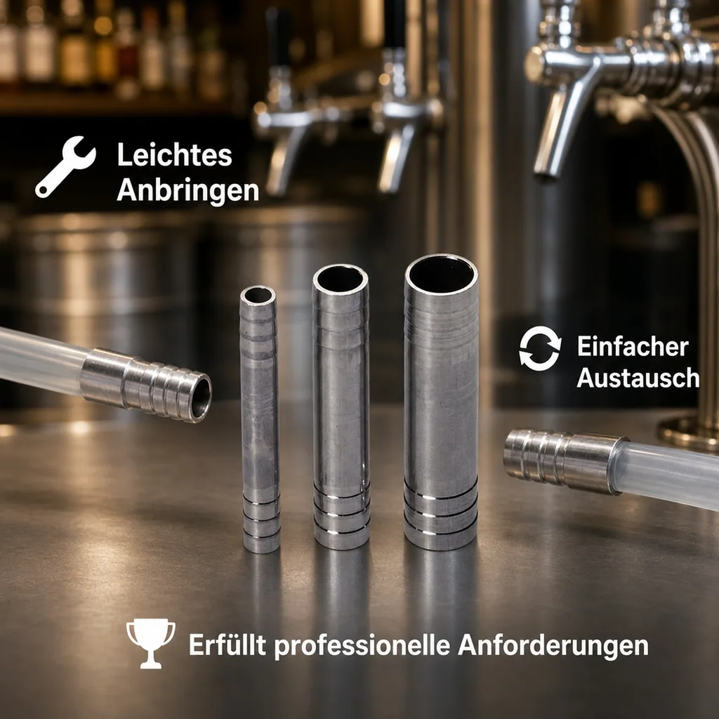 Doppel-Bierschlauchtülle CNS (NW 7mm) - Für professionelle Zapfanlagen
