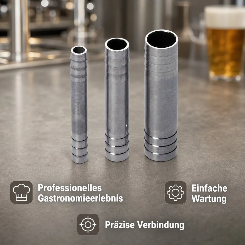 Doppel-Bierschlauchtülle CNS (NW 7mm) - Für professionelle Zapfanlagen