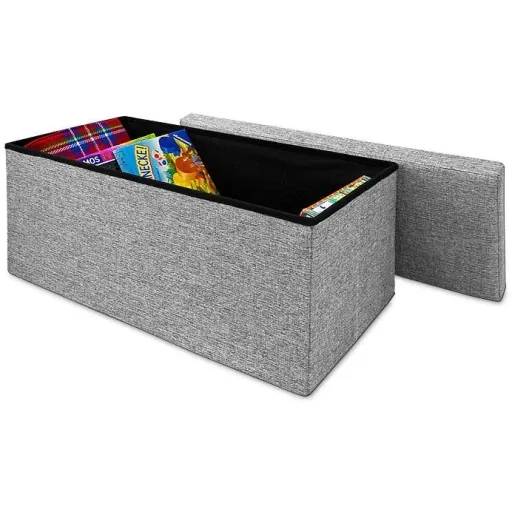 2-in-1-Hocker 80 x 38 x 40 cm Ottomane Aufbewahrungsbox