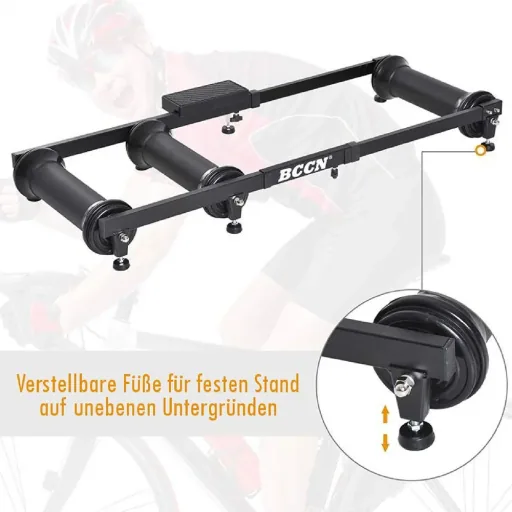 Rollentrainer Heimtrainer Indoor-Training Alu Schwarz