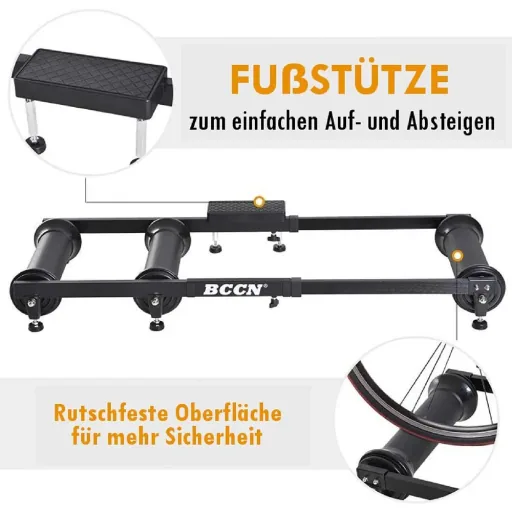 Rollentrainer Heimtrainer Indoor-Training Alu Schwarz
