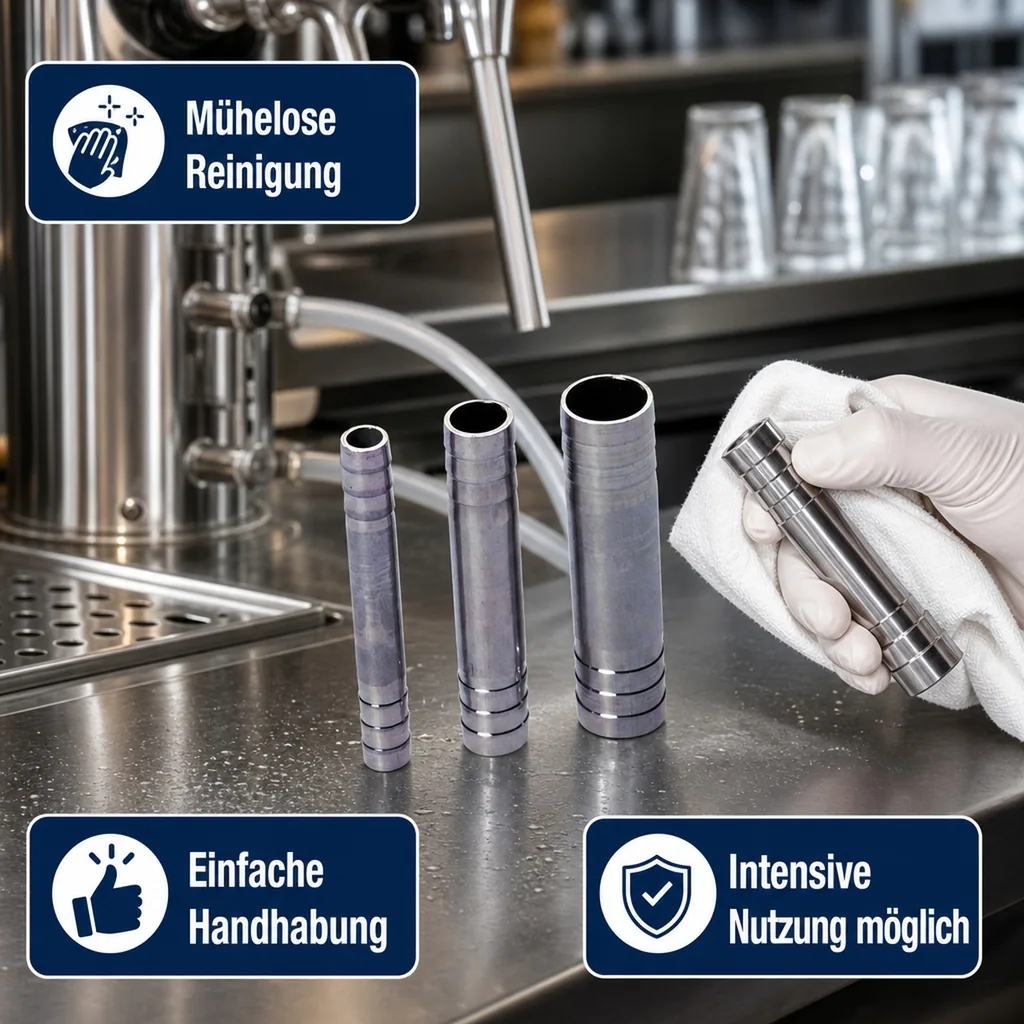 Doppel-Bierschlauchtülle CNS NW 10mm