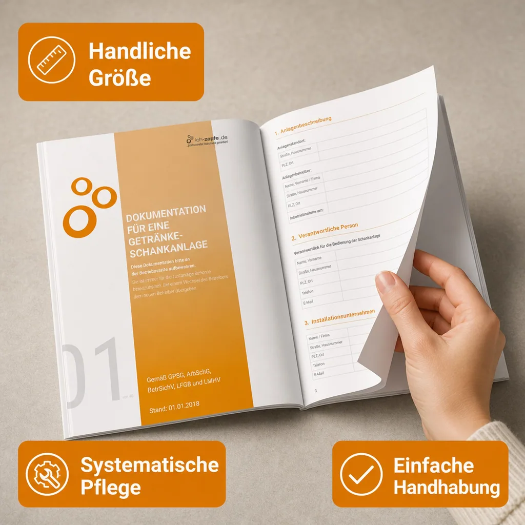 Betriebsbuch für Schankanlagen - Dokumentation für Getränkeschankanlagen