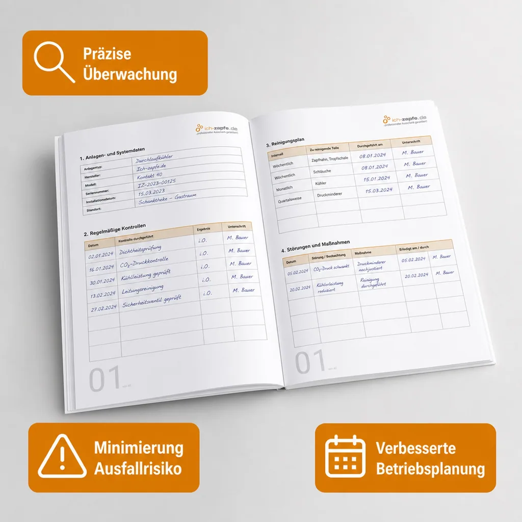 Betriebsbuch für Schankanlagen - Dokumentation für Getränkeschankanlagen