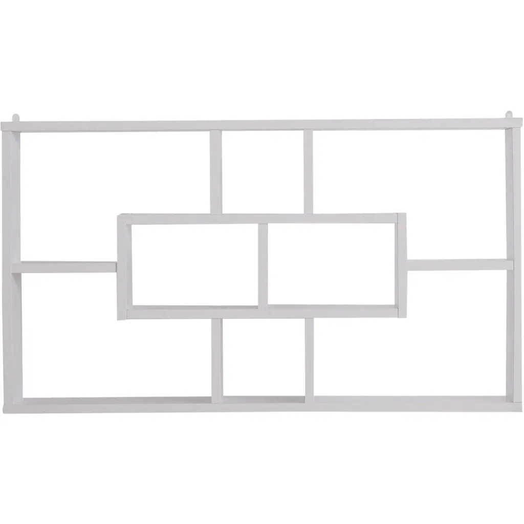 Wandregal Hängeregal Schweberegal Bücherregal Wandboard Organizer Holz Weiß 85 x 14,5 x 47,5 cm