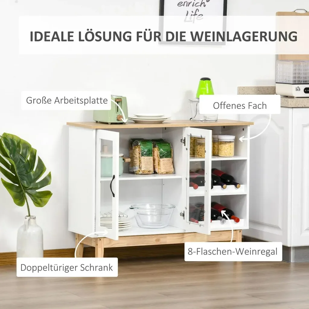 Weinschrank mit Glastür Weinregal