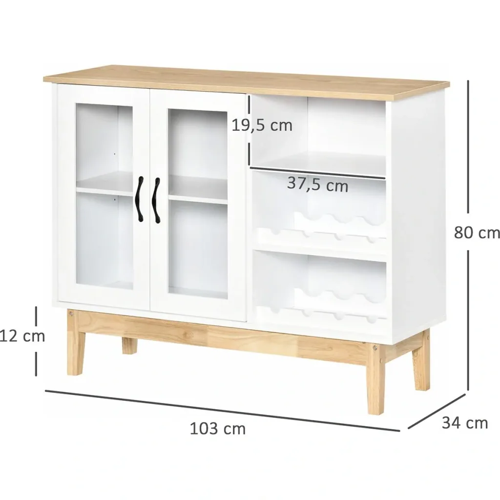 Weinschrank mit Glastür Weinregal