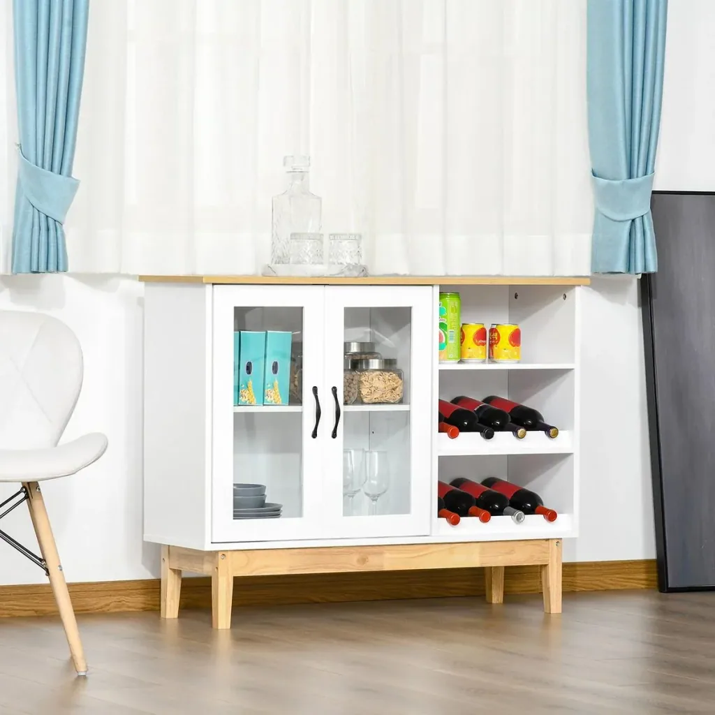 Weinschrank mit Glastür Weinregal