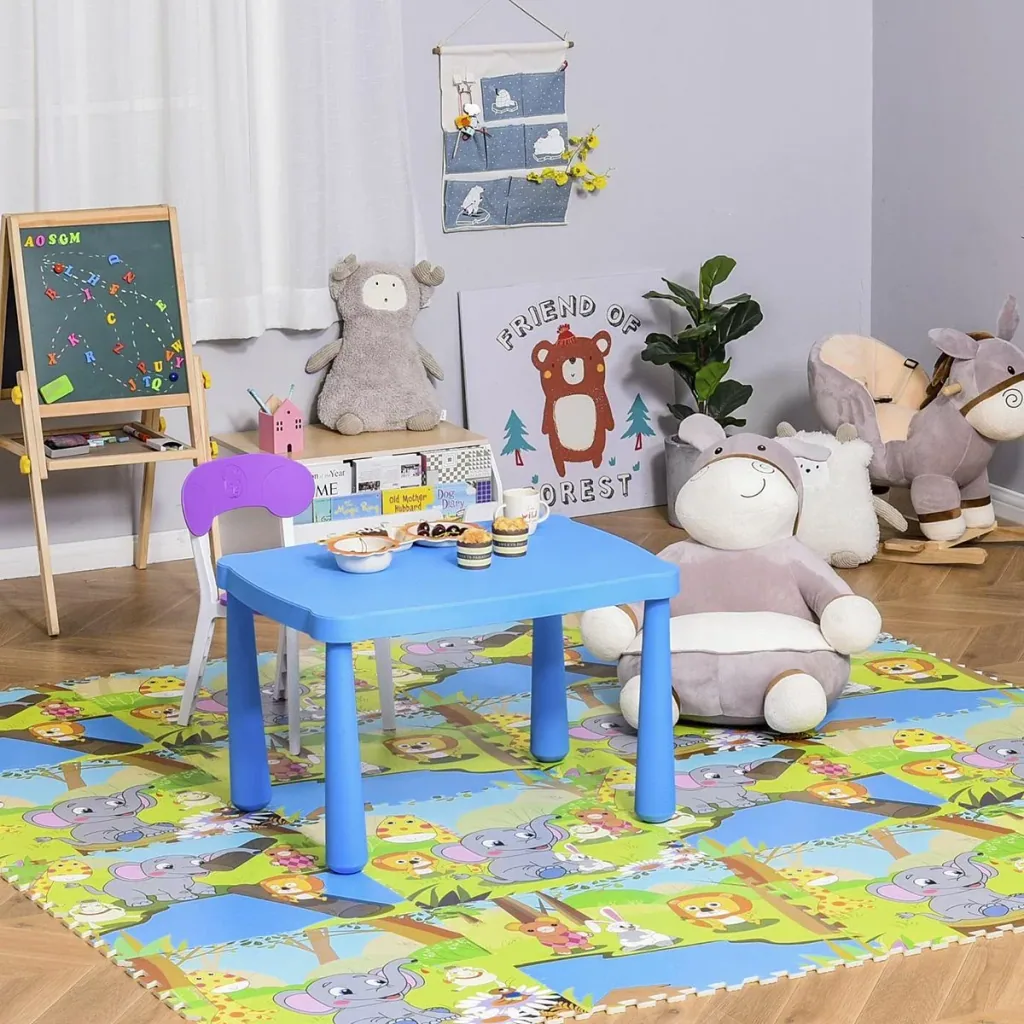 Puzzlematte für Babys Kinder Spielmatte Kinderspielteppich klappbar EVA foam Süßigkeiten Muster 61,5 x 61,5 cm