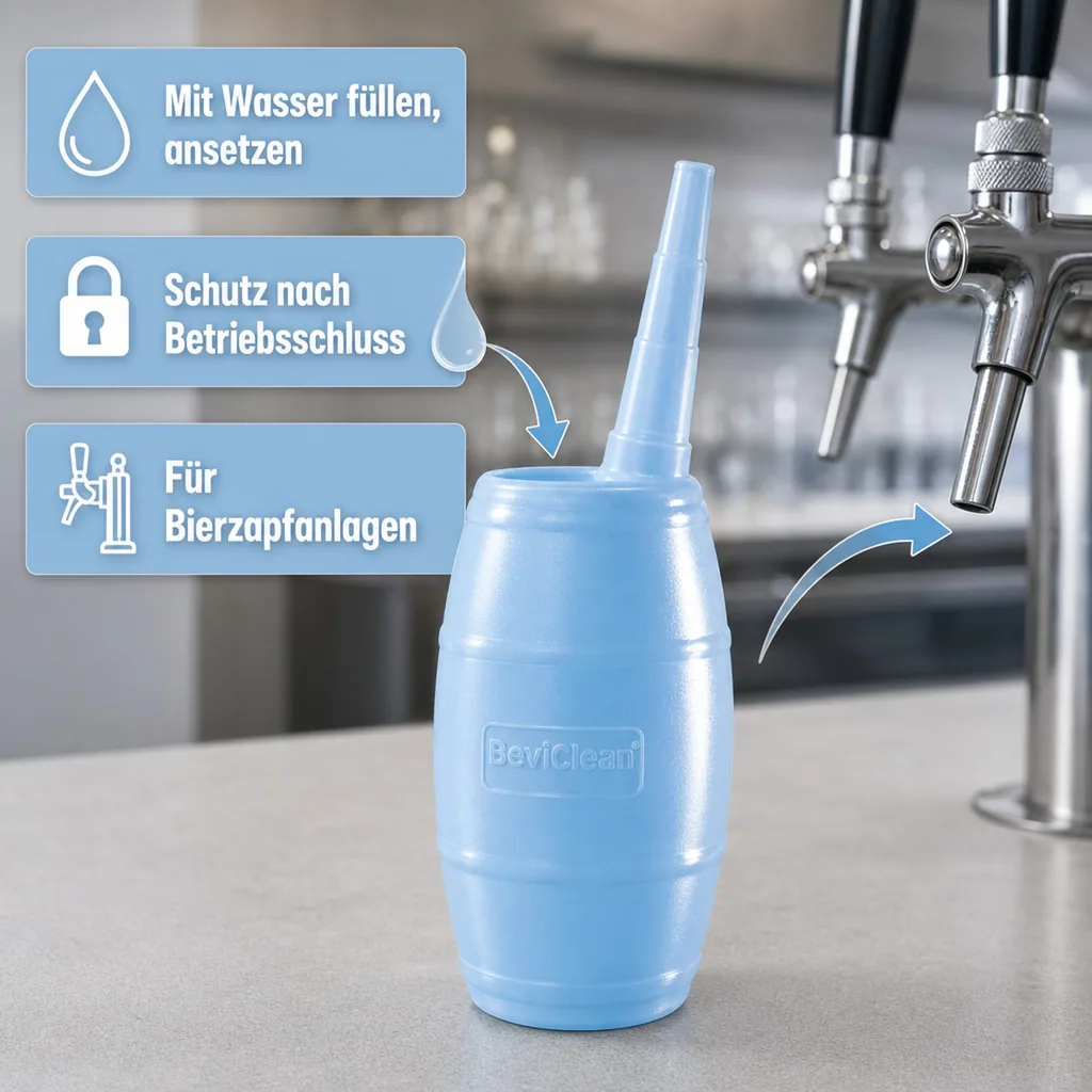 Reinigung Zapfhahn, Bierhahn Blasebalg - Reinigen & Essigfliegen vorbeugen