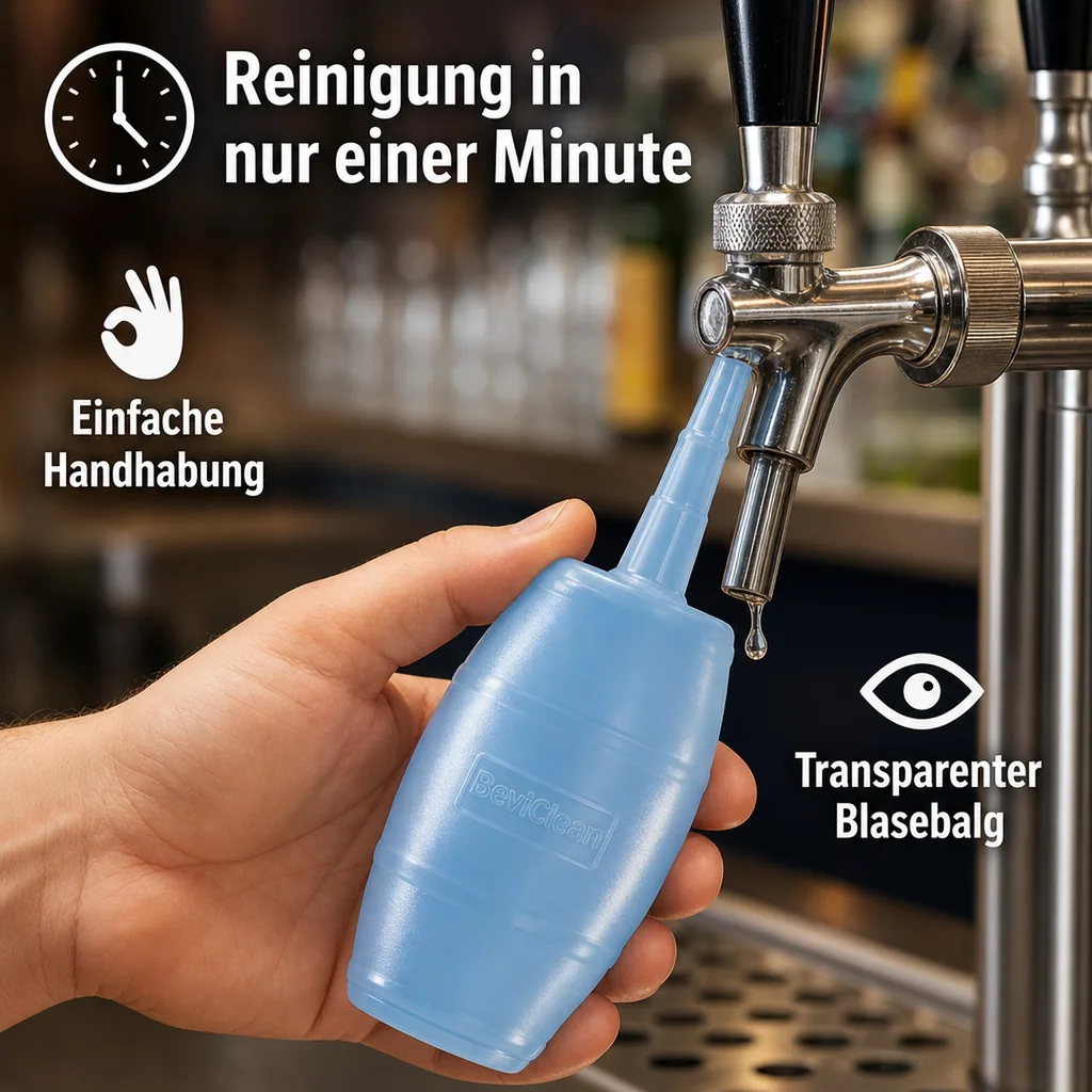 Reinigung Zapfhahn, Bierhahn Blasebalg - Reinigen & Essigfliegen vorbeugen