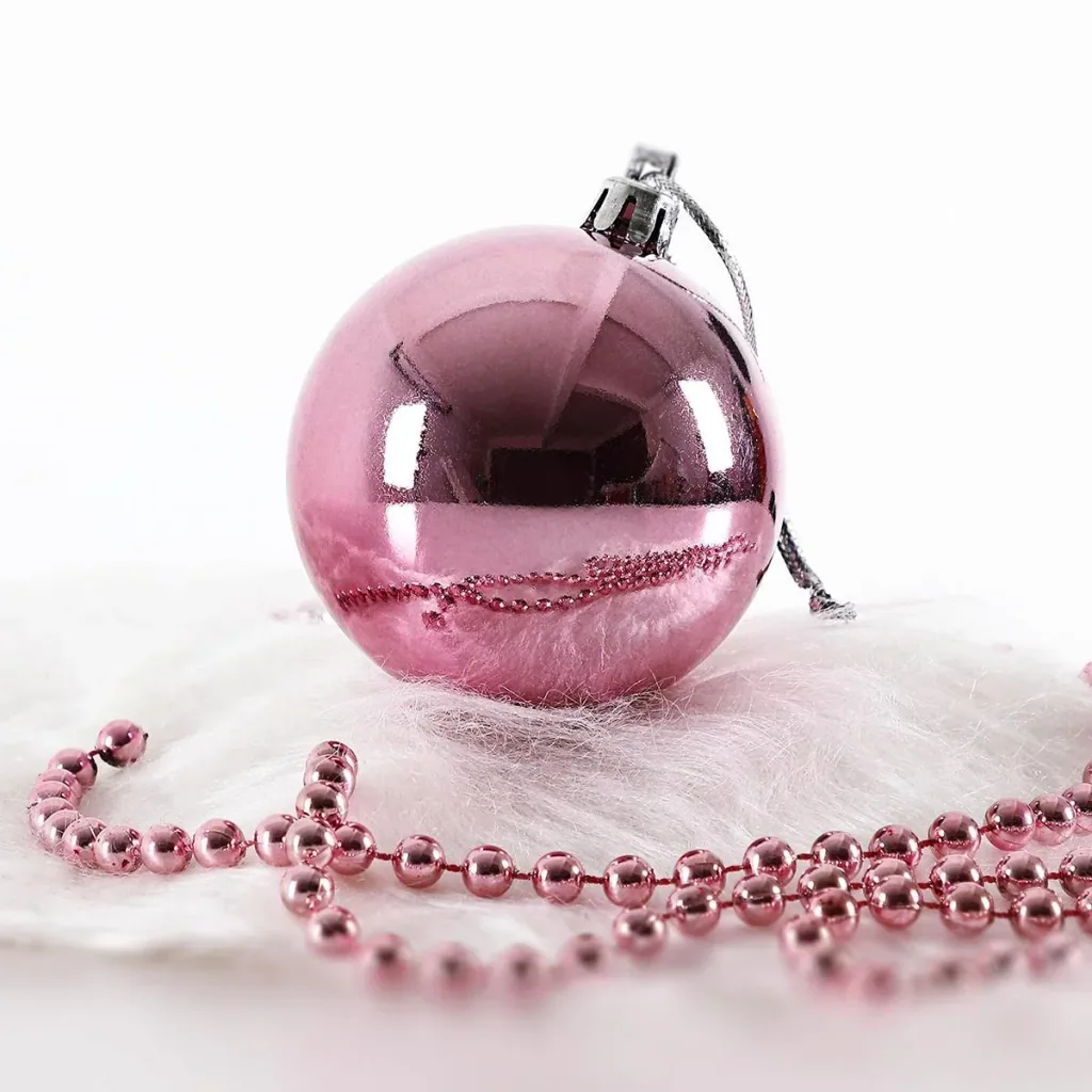 Weihnachtskugeln - Christbaumschmuck - 54 Stück Pink