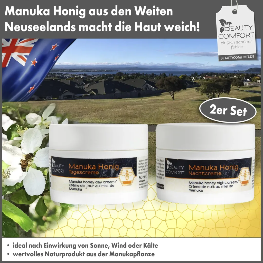 Manuka Honig Tages- und Nachtcreme, je 50 ml