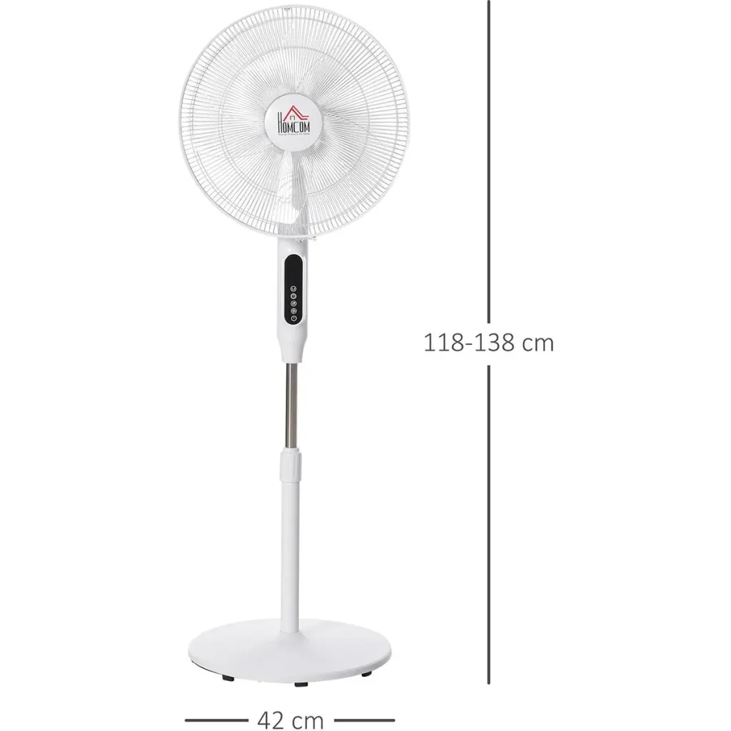 Standventilator mit 3 Belüftungsstufen schwarz/weiß