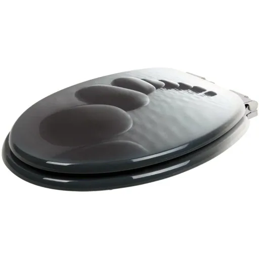 Toilettensitz Stonedesign 35cm x 38cm x 5cm mit Absenkautomatik und Edelstahlscharnieren