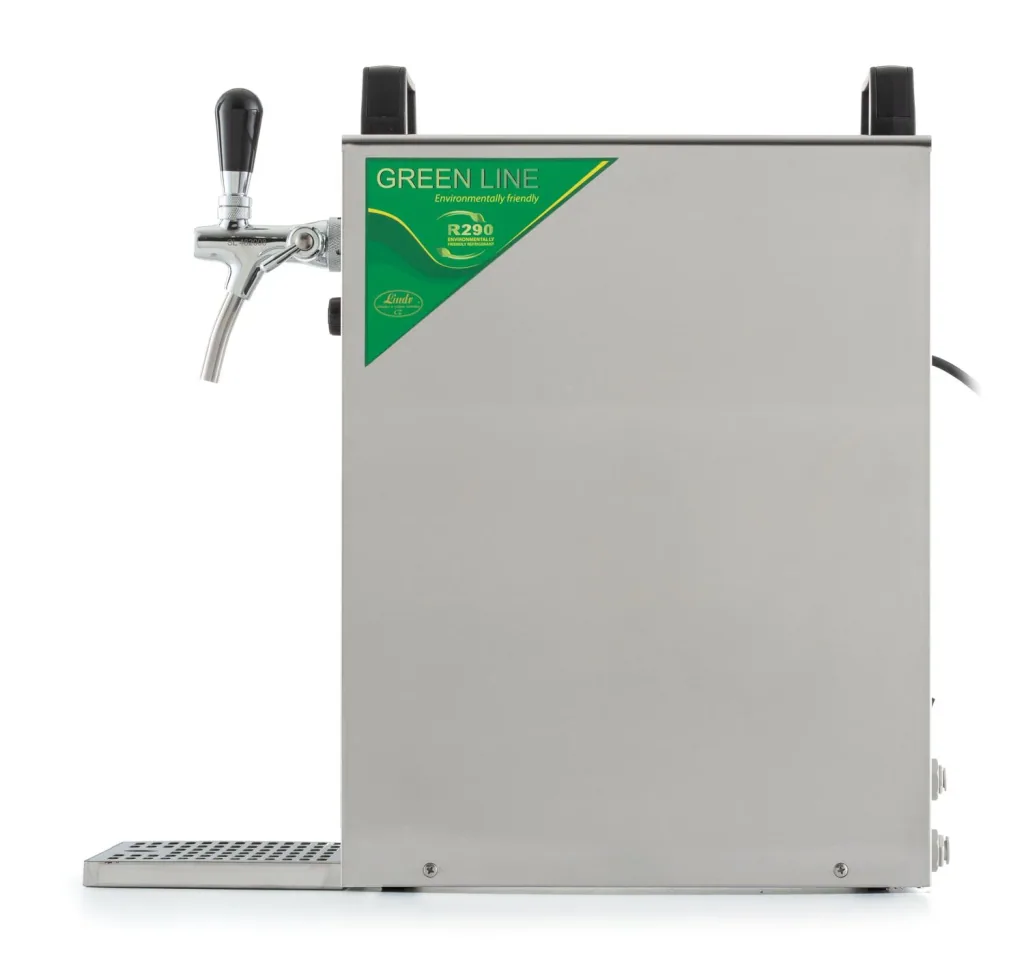 Zapfanlage K 40/K 1-leitig aus Edelstahl, 50 Liter/h, mit Membranpumpe, Bierzapfanlage, Green Line