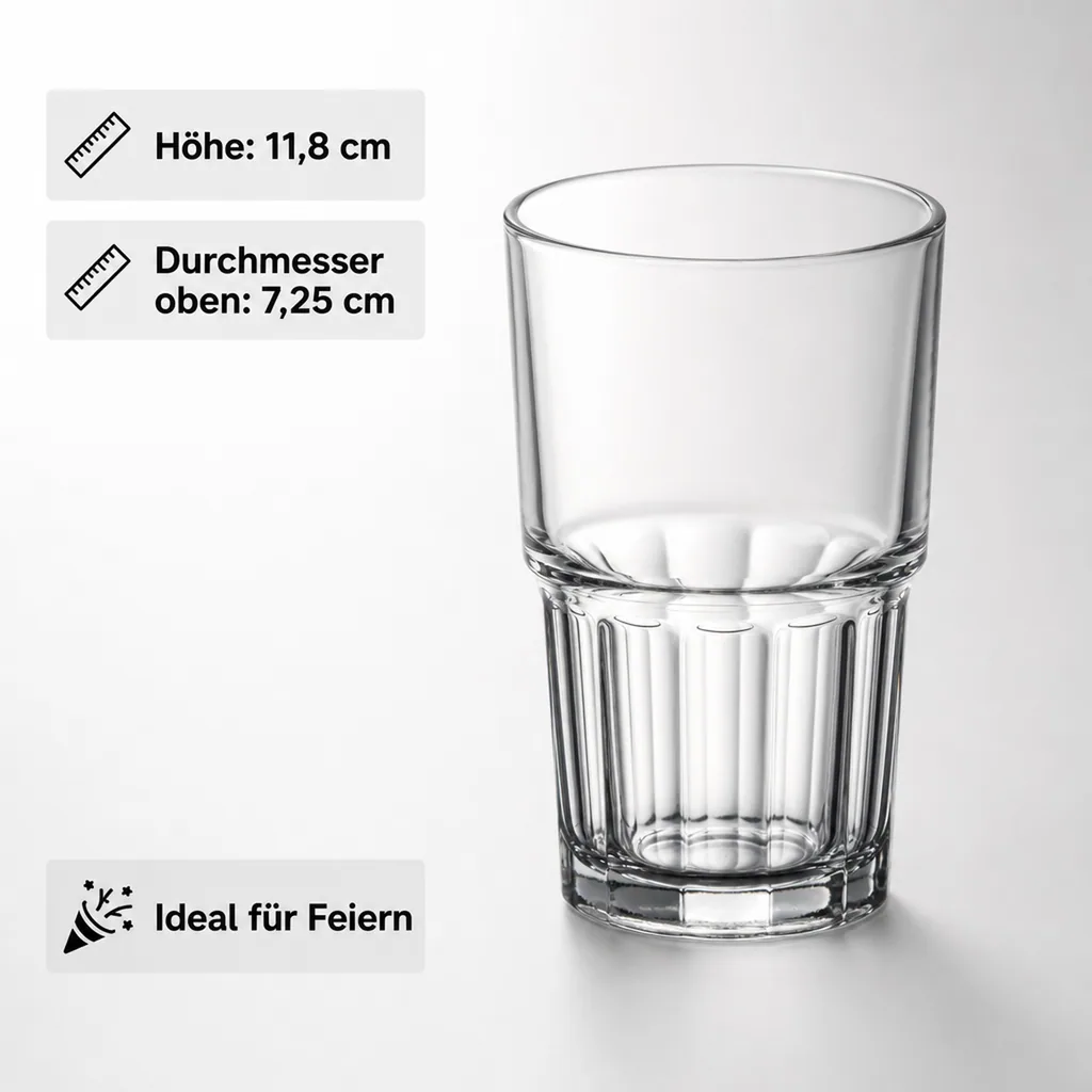 Longdrinkgläser, Trinkgläser 12er Set - Next, 284ml